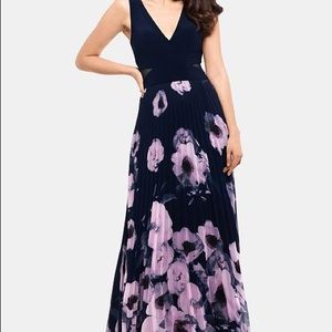 NWT Macy’s Long formal navy gown size 12